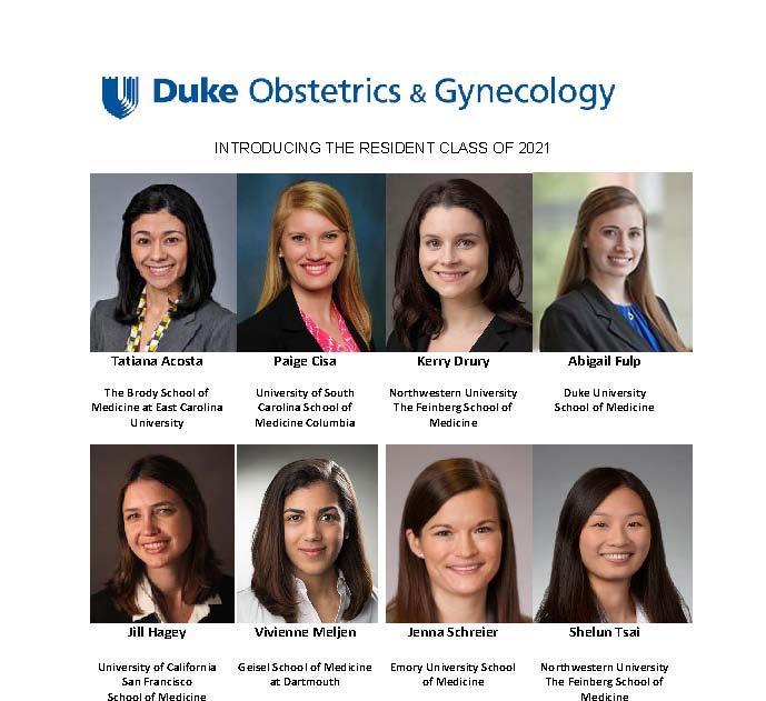 Resident Match Day 2017! Duke Department of Obstetrics and Gynecology